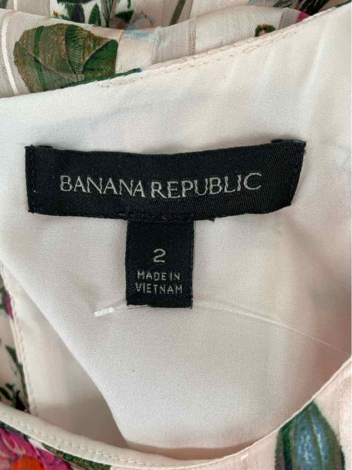Size 2 Banana Republic PINK PRINT Dress