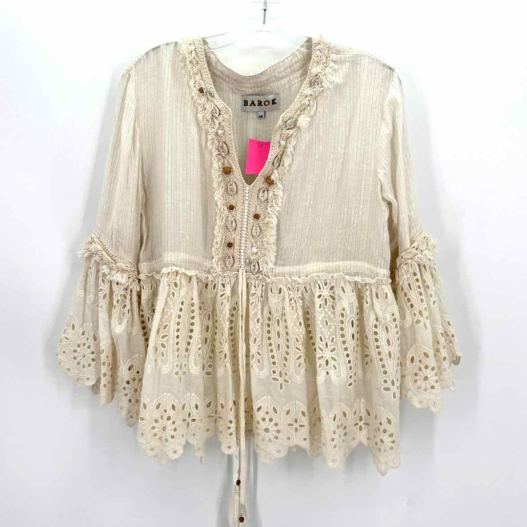 Size M/L Cream Crochet Shirt