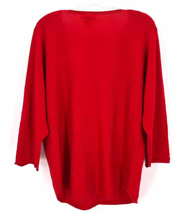 Size XL CYNTHIA ROWLEY Red Knit Sweater