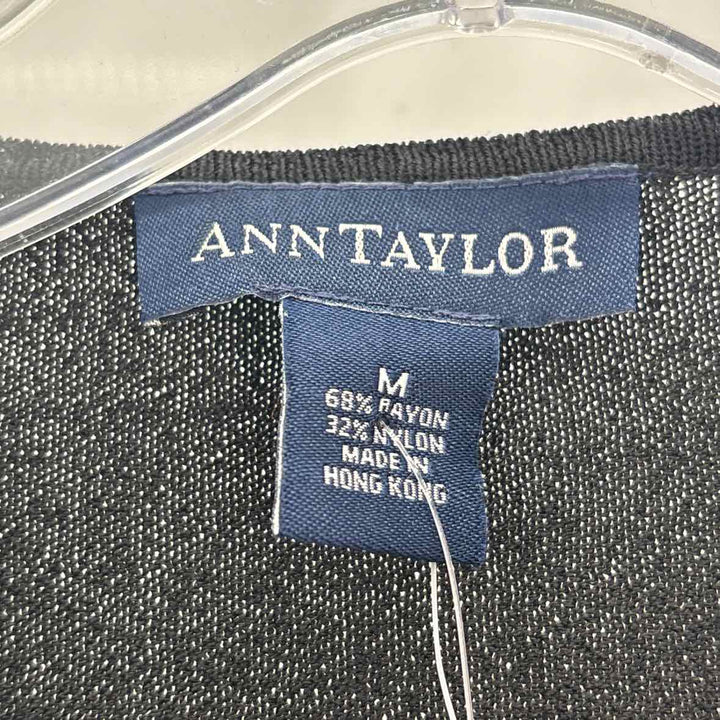 Size M Ann Taylor Black Knit Shirt