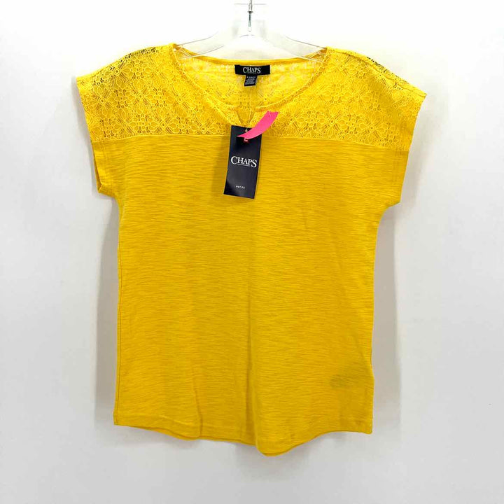 Size S CHAPS Yellow Lace Shirt