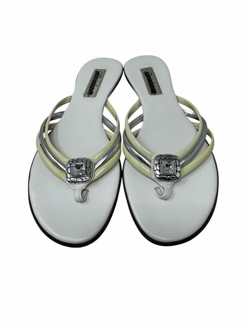 Shoe Size 7 BRIGHTON White Leather Sandals