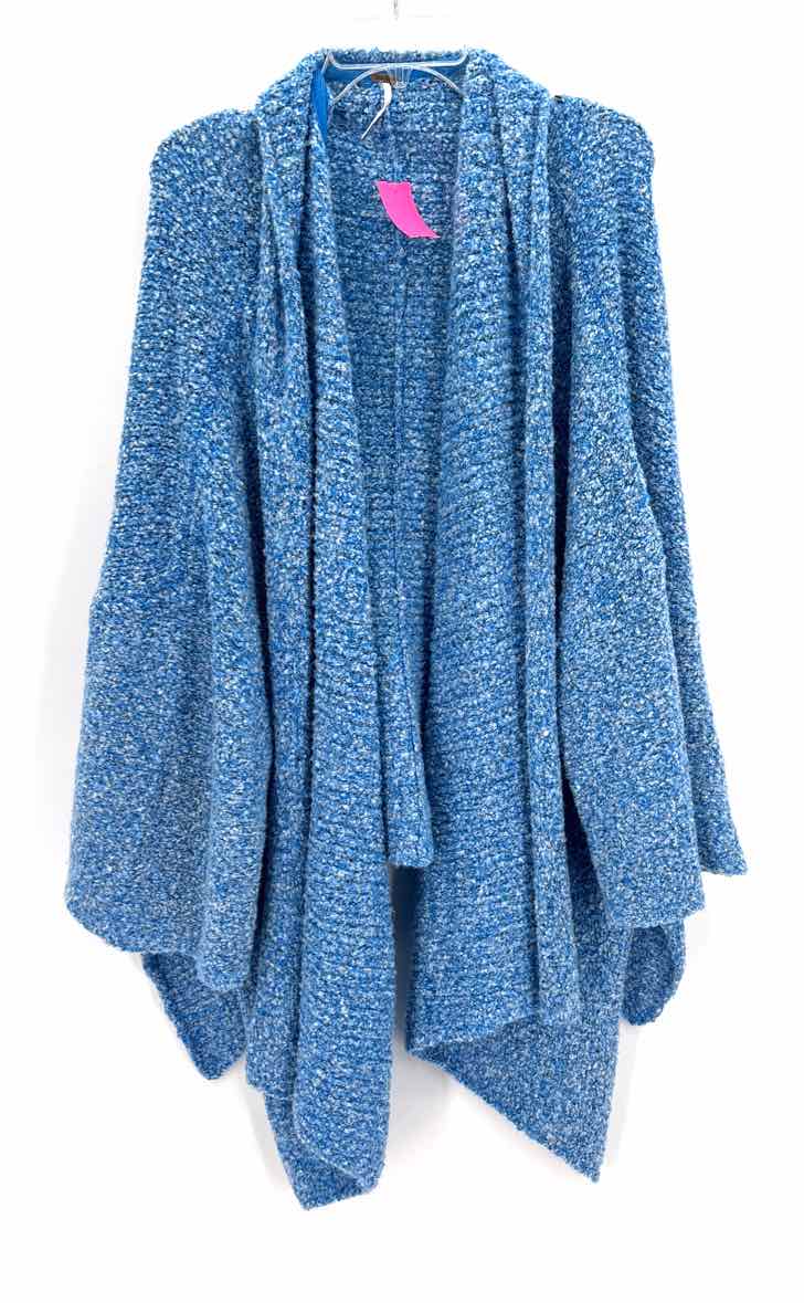 Size L FREE PEOPLE Blue Knit Sweater
