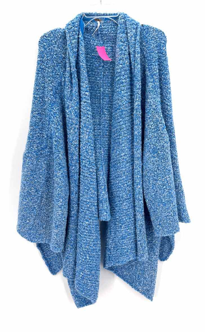 Size L FREE PEOPLE Blue Knit Sweater