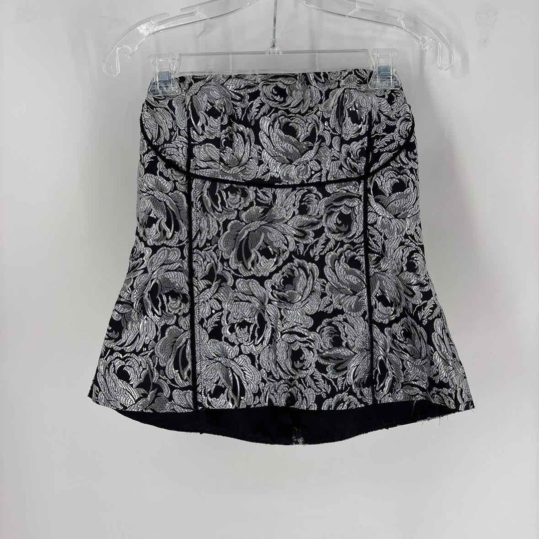 Size 6 White House Black Market Silver Shirt
