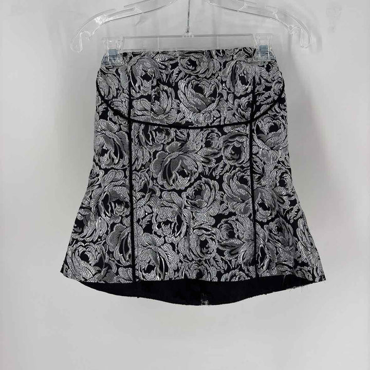 Size 6 White House Black Market Silver Shirt