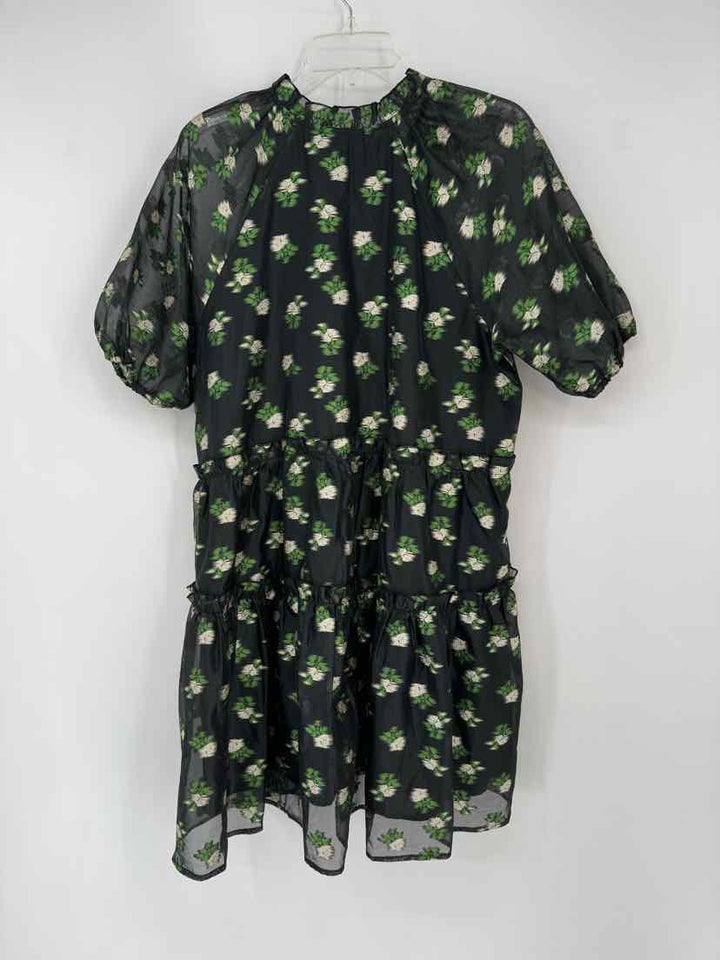 Size L MAEVE Black Print Dress