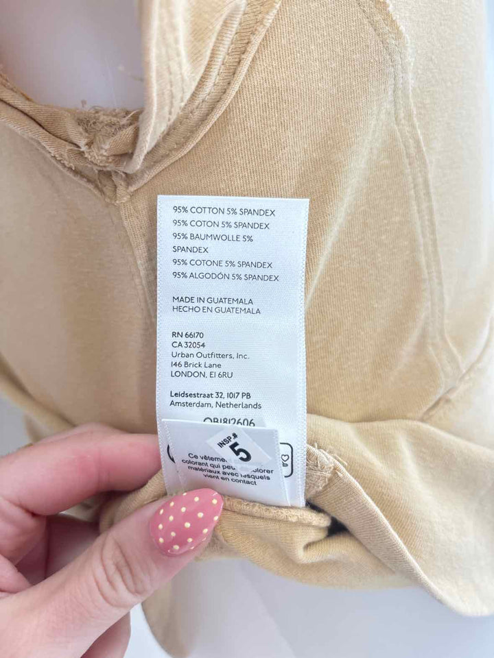 Size L FREE PEOPLE Tan Shirt