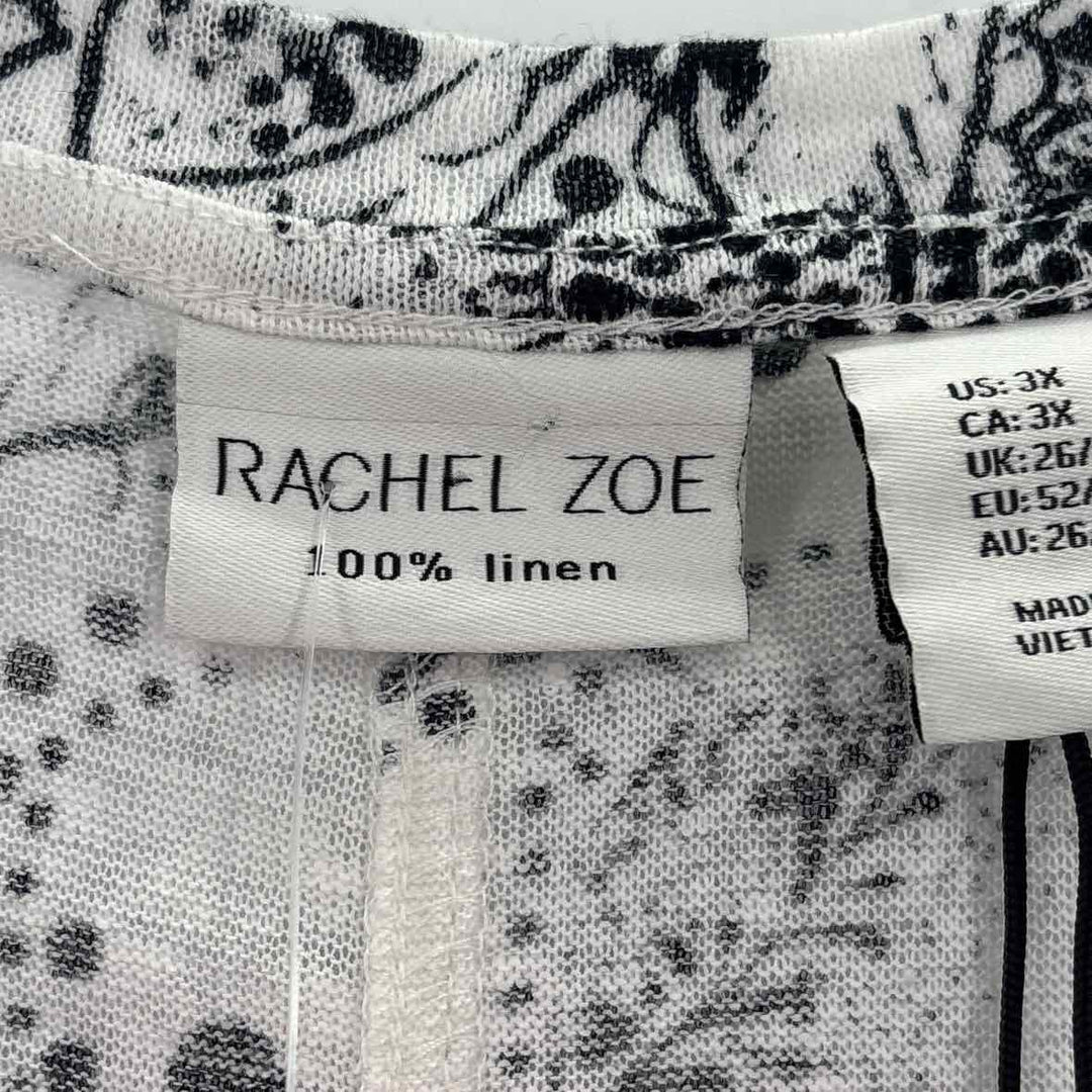 Size 3X RACHEL ZOE White Linen Shirt