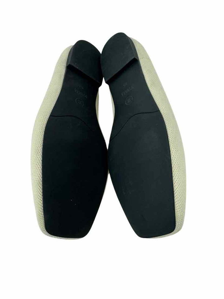 Shoe Size 40 VIVAIA Ivory Knit Flats