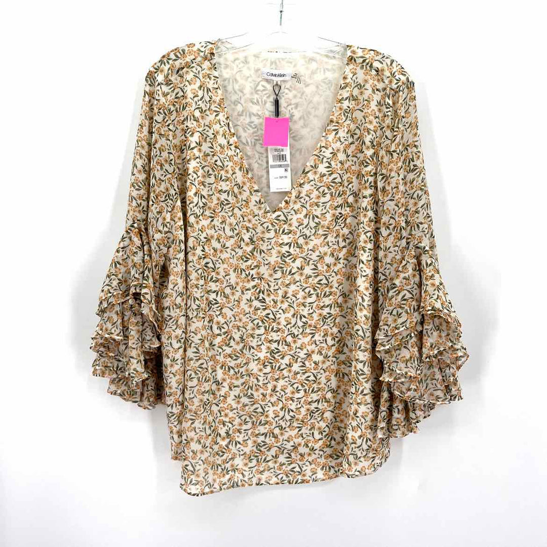 Size 1X Calvin Klein Multi-Color Shirt