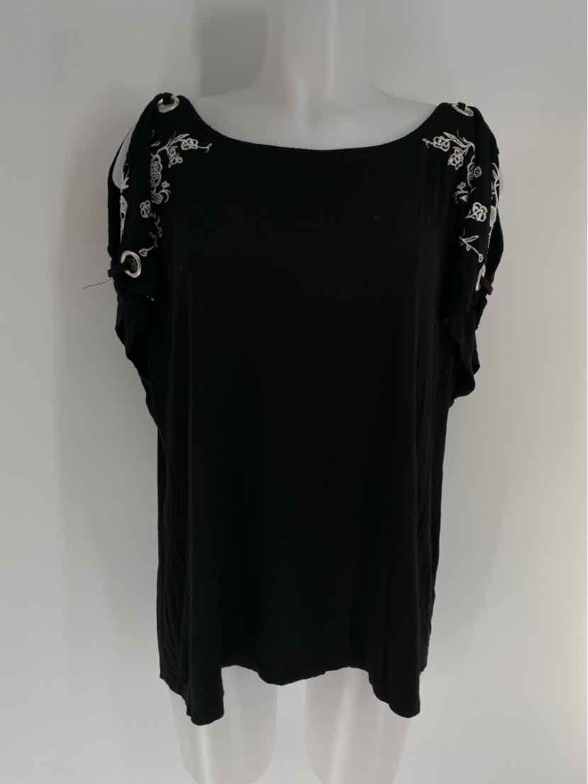 Size 1X CABLE & GAUGE Black Shirt