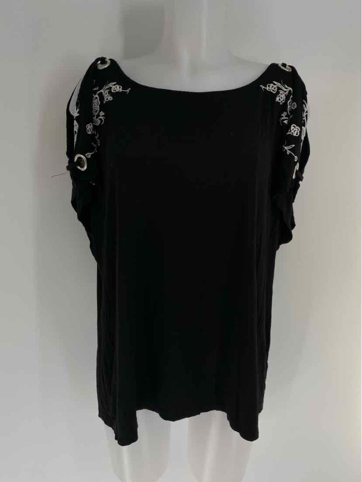 Size 1X CABLE & GAUGE Black Shirt