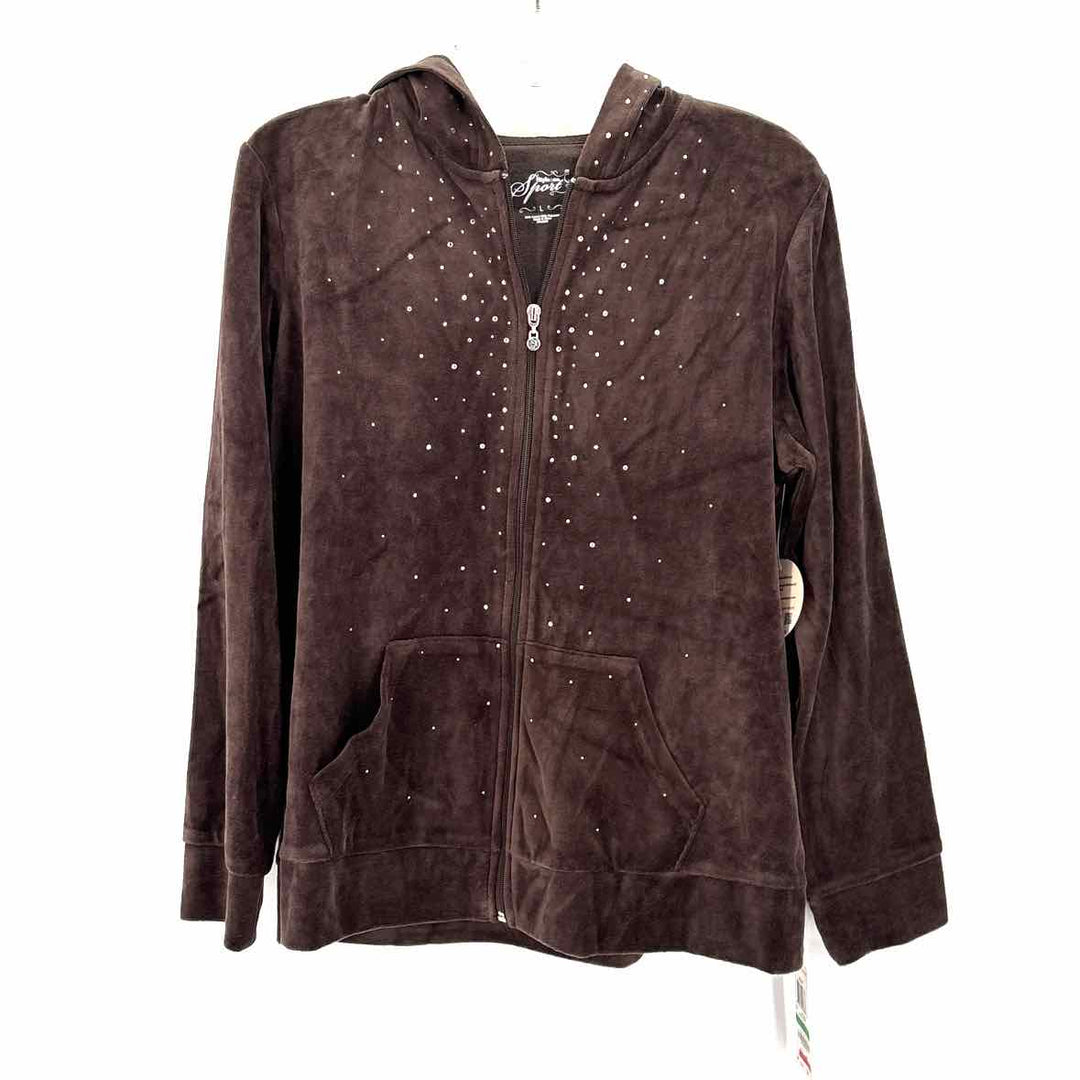 Size L Style & Co Brown Velour Jacket