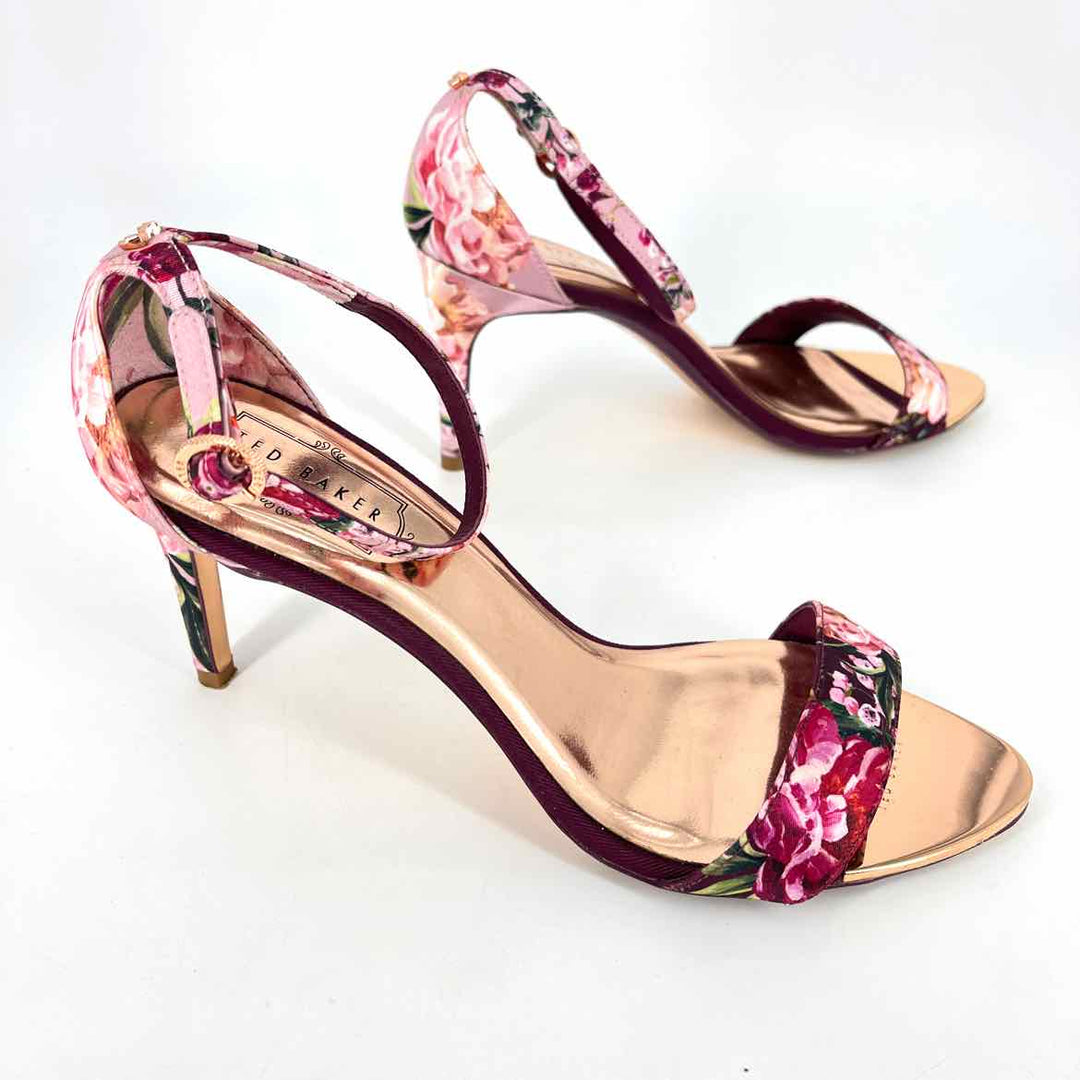 Shoe Size 39 TED BAKER Multi-Color Satin Sandals