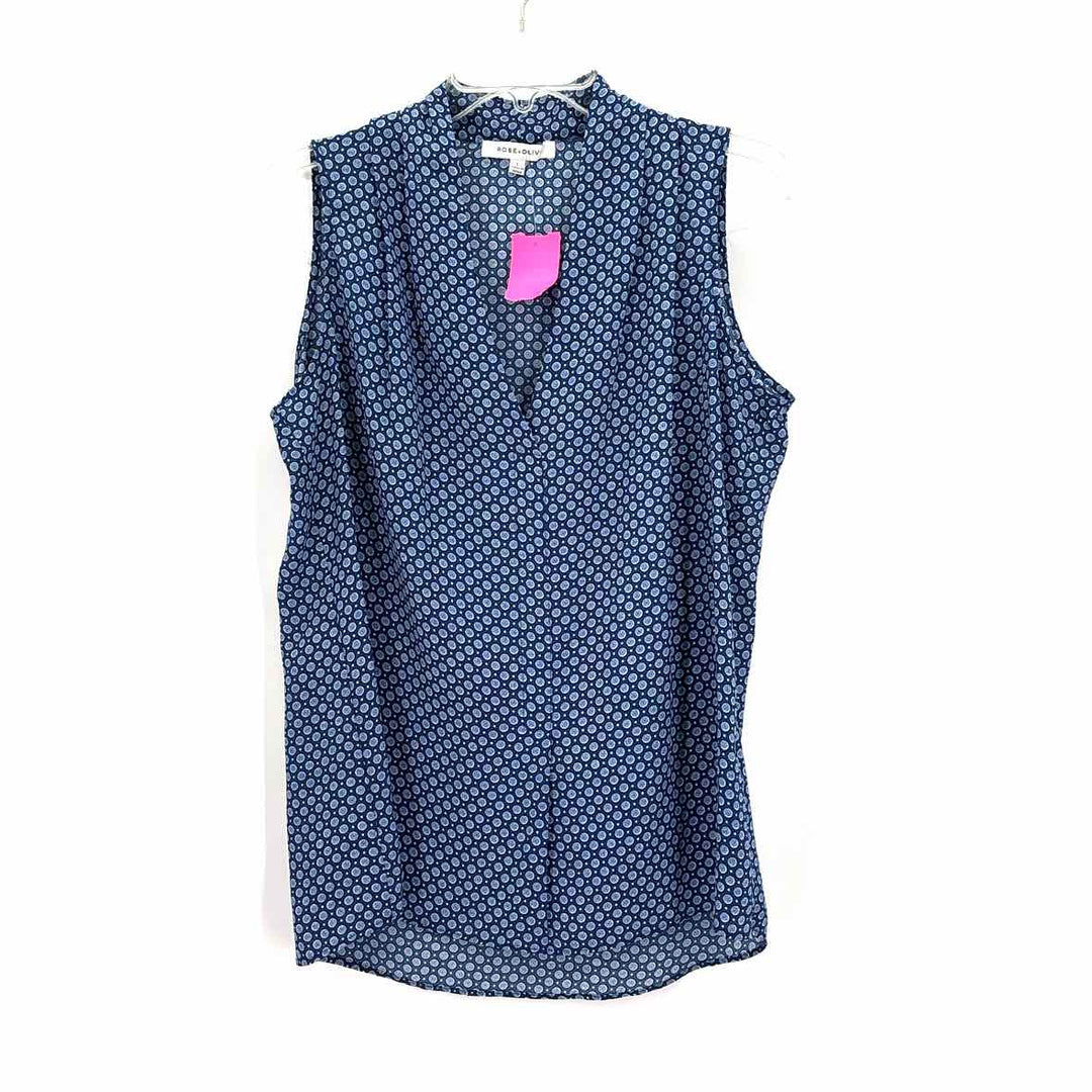 Size L ROSE + OLIVE Blue Shirt