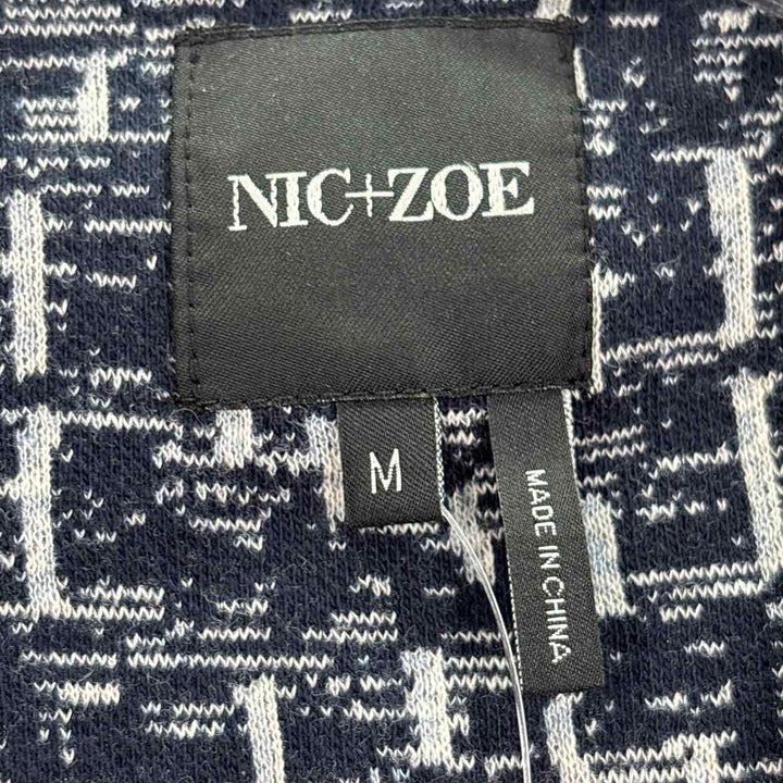 Size M NIC + ZOE Navy Print Blazer
