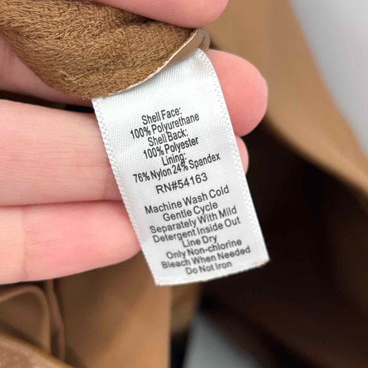 Size S Andrew Marc Brown Faux Leather Dress