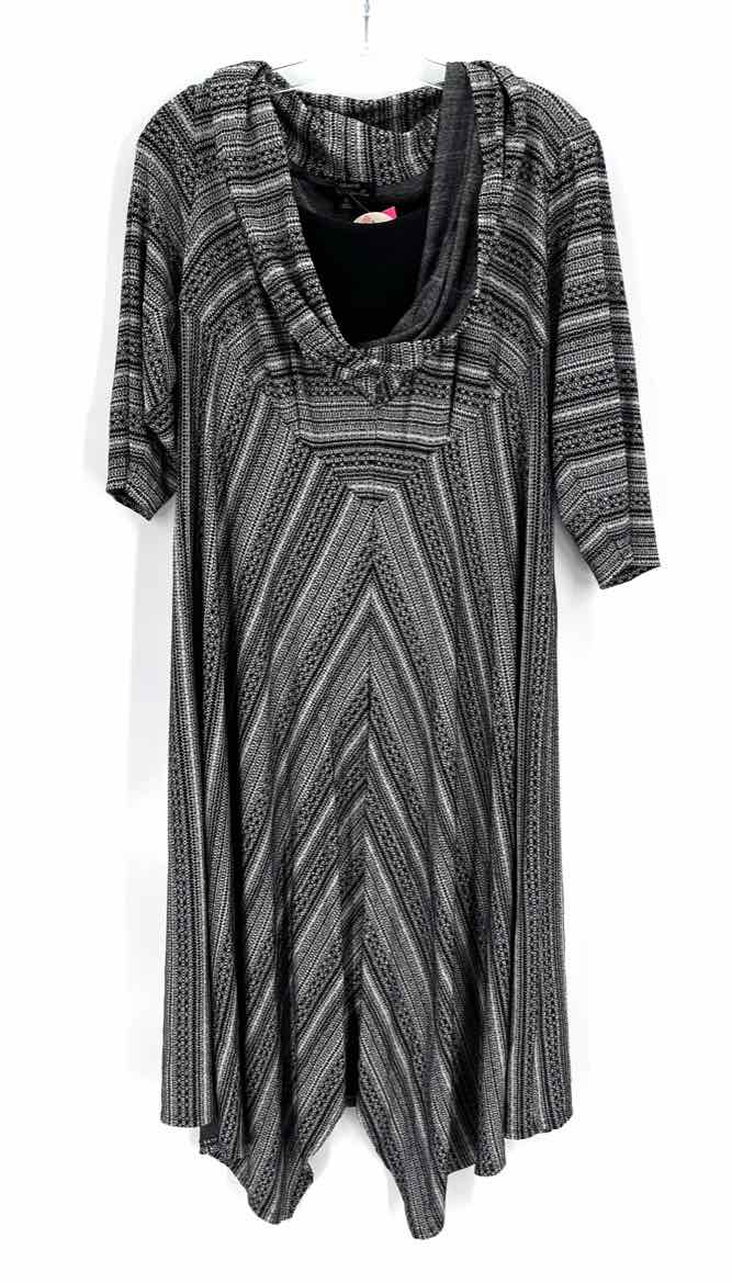 Size 1X Multi-Color Knit Dress
