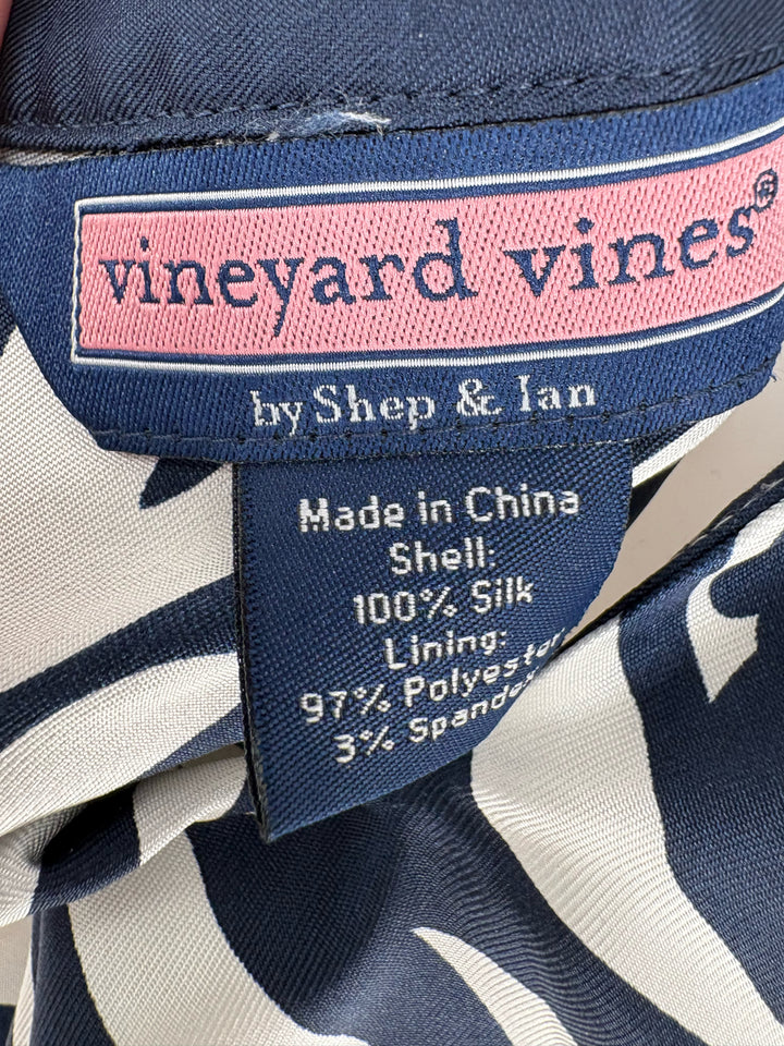 Size 10 Vineyard Vines Blue Print Dress