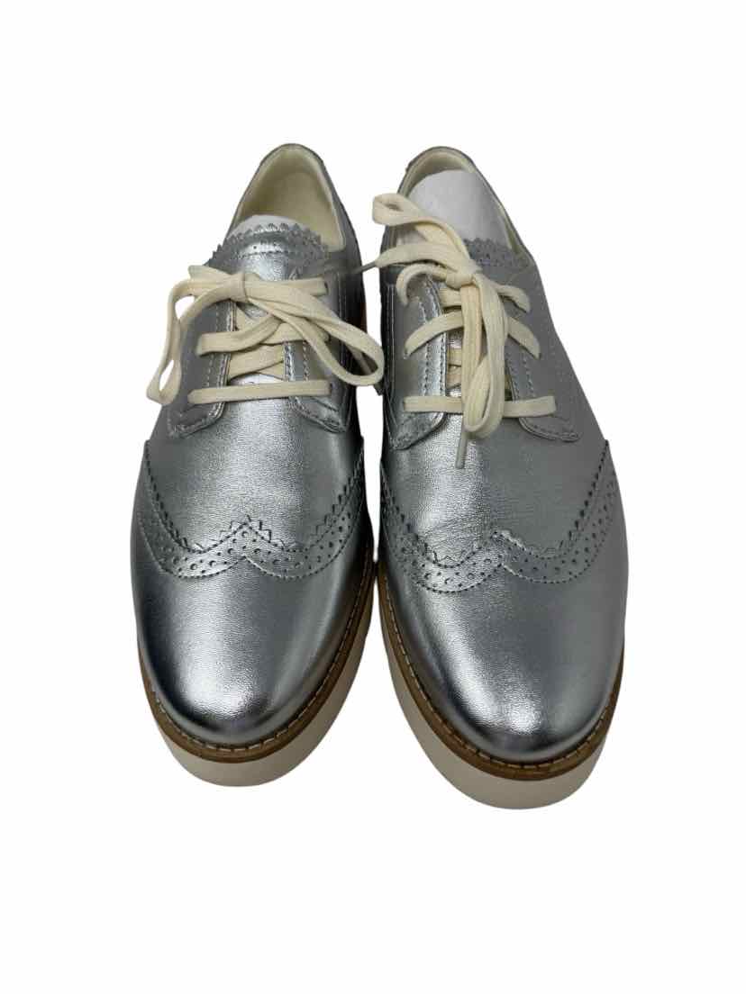 Shoe Size 9 Cole Haan Silver Leather Flats