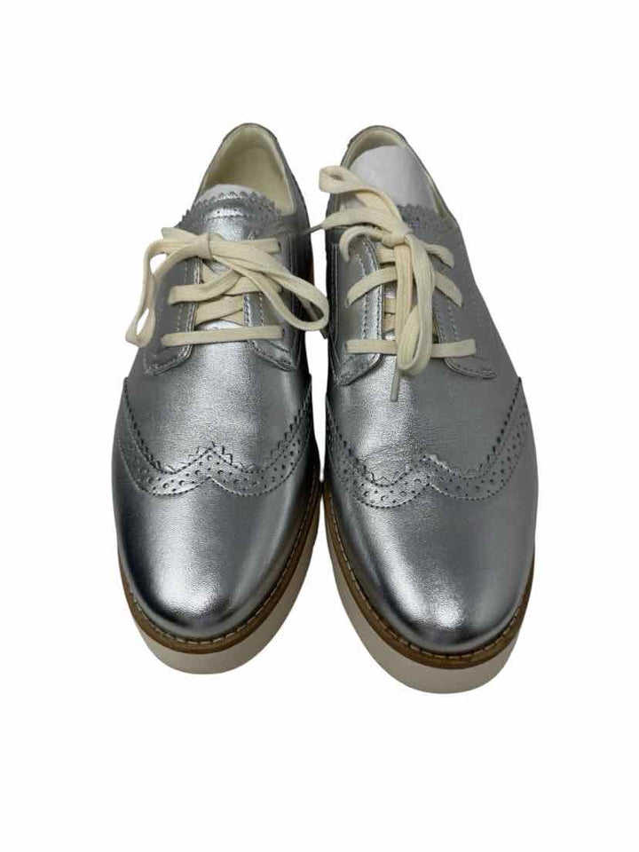 Shoe Size 9 Cole Haan Silver Leather Flats