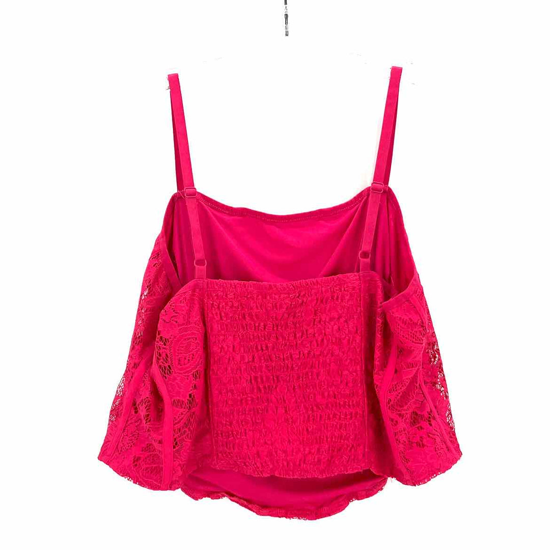 Size 1X Torrid Fuschia Lace Shirt