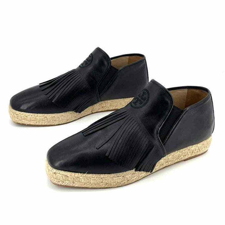 Shoe Size 10 Tory Burch Black Leather Flats