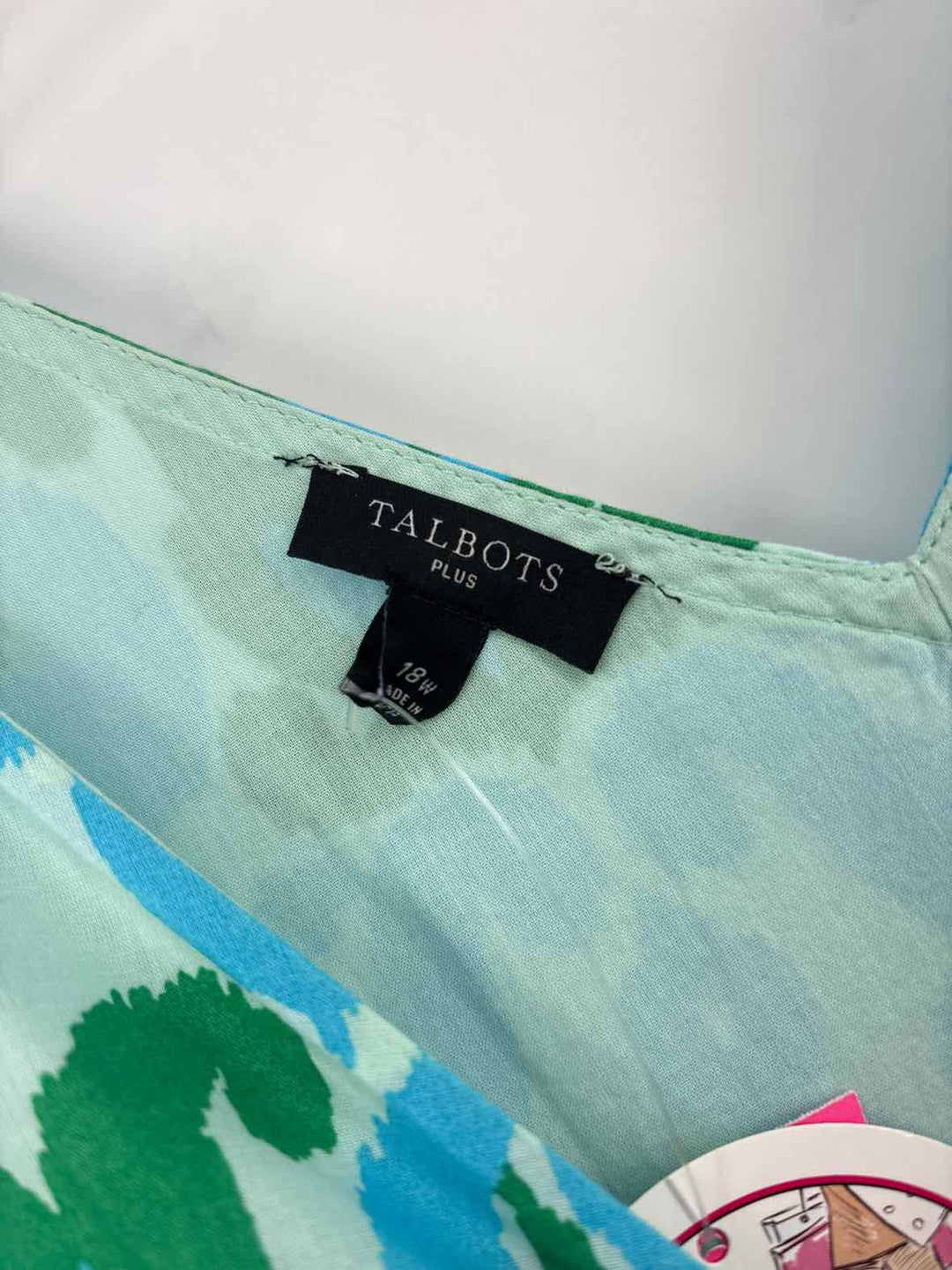 Size 18W Talbots Blue Print Dress