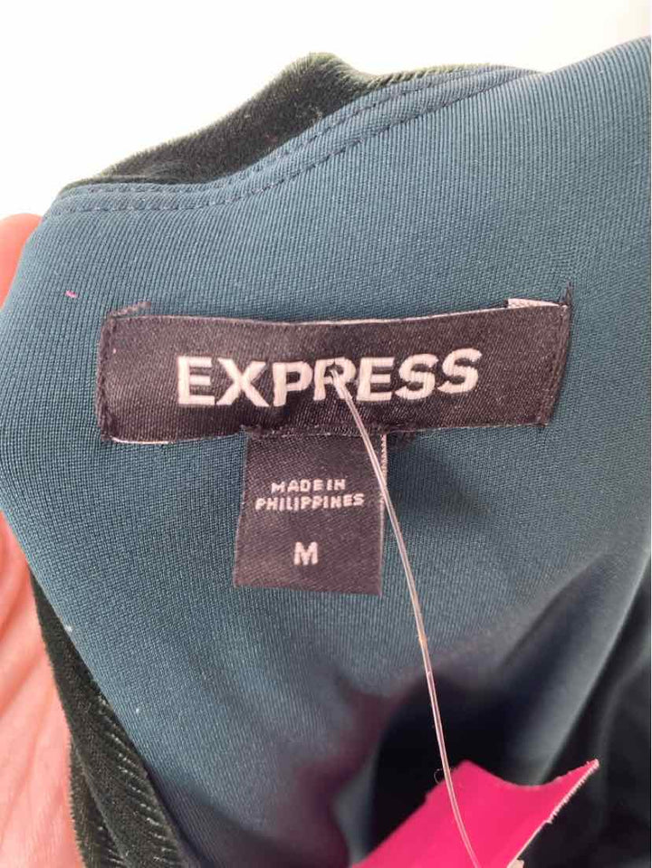 Size M EXPRESS Green Velour Dress