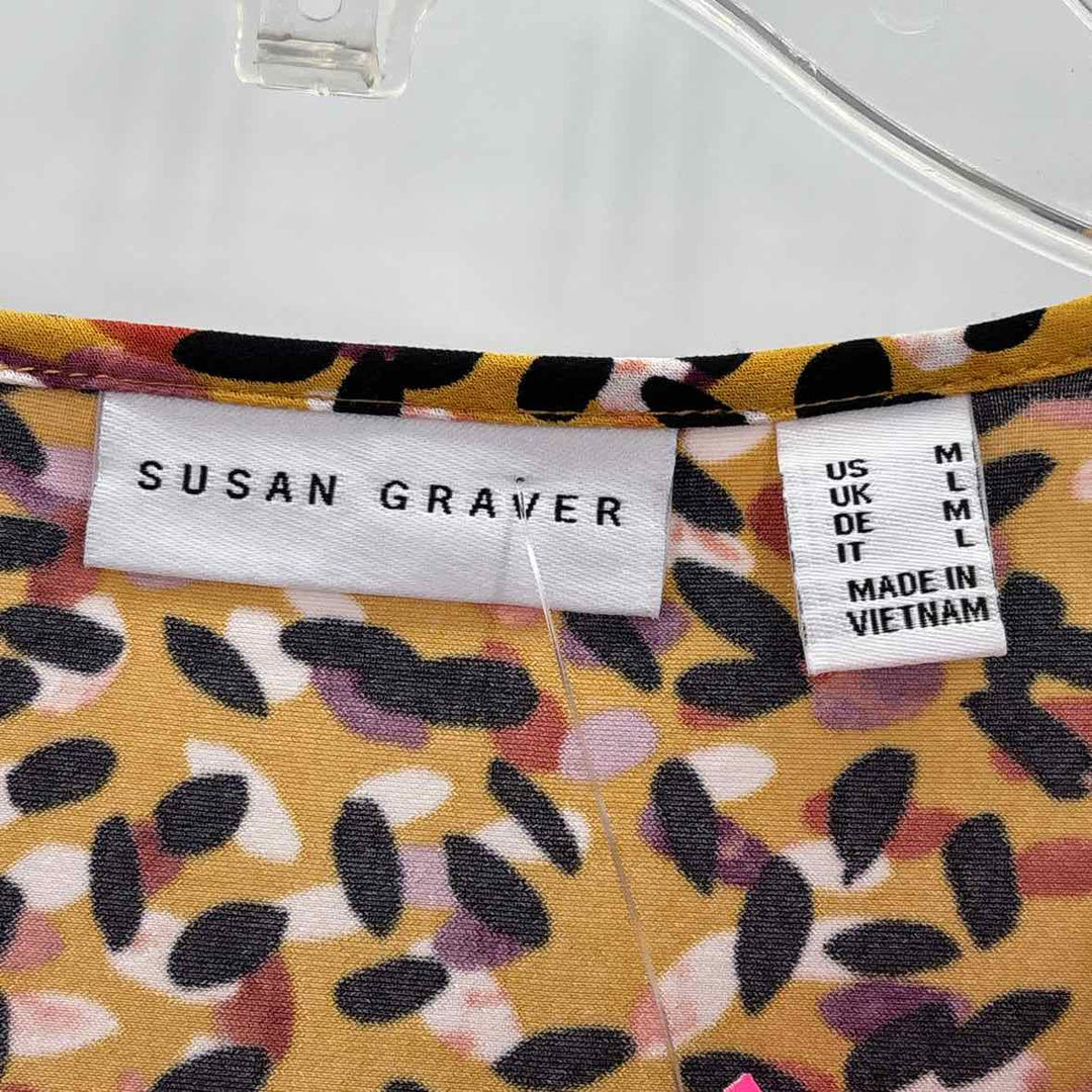 Size M SUSAN GRAVER Yellow Shirt