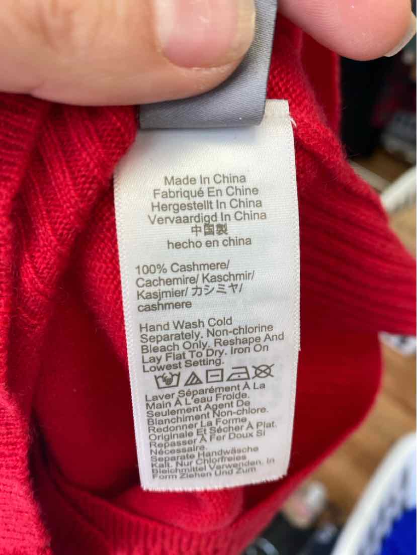 Size S J Crew Red Cashmere Sweater