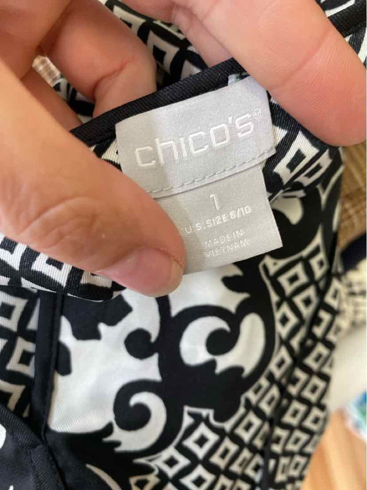 Size 8/10 Chico's Black/White Shirt