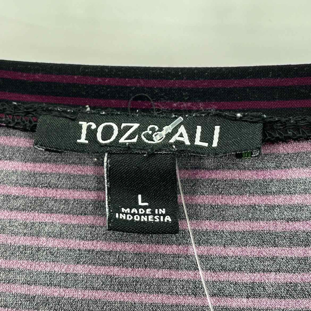 Size L Roz & Ali Purple Shirt