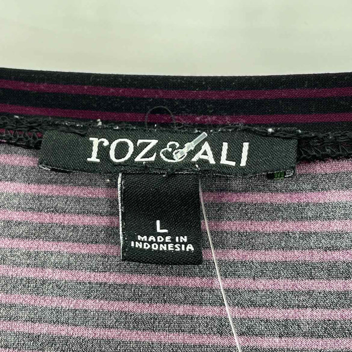 Size L Roz & Ali Purple Shirt