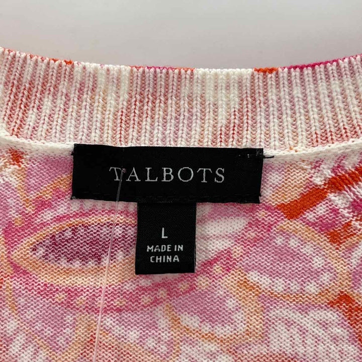 Size L Talbots Orange Knit Sweater