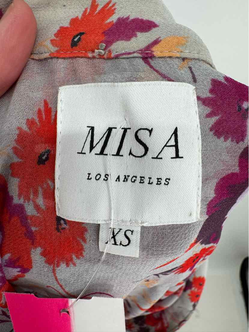 Size XS MISA gray print Dress