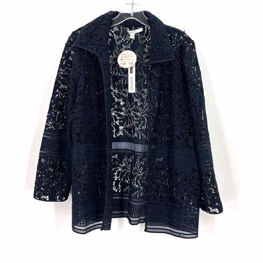 Size M Chico's Navy Lace Jacket