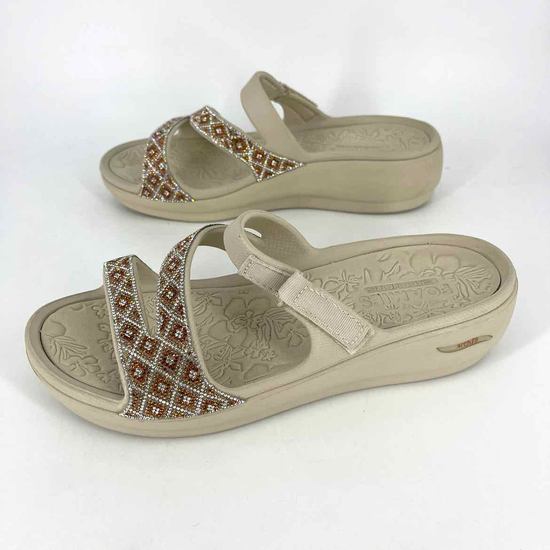 Shoe Size 8 Sketchers Beige Sandals