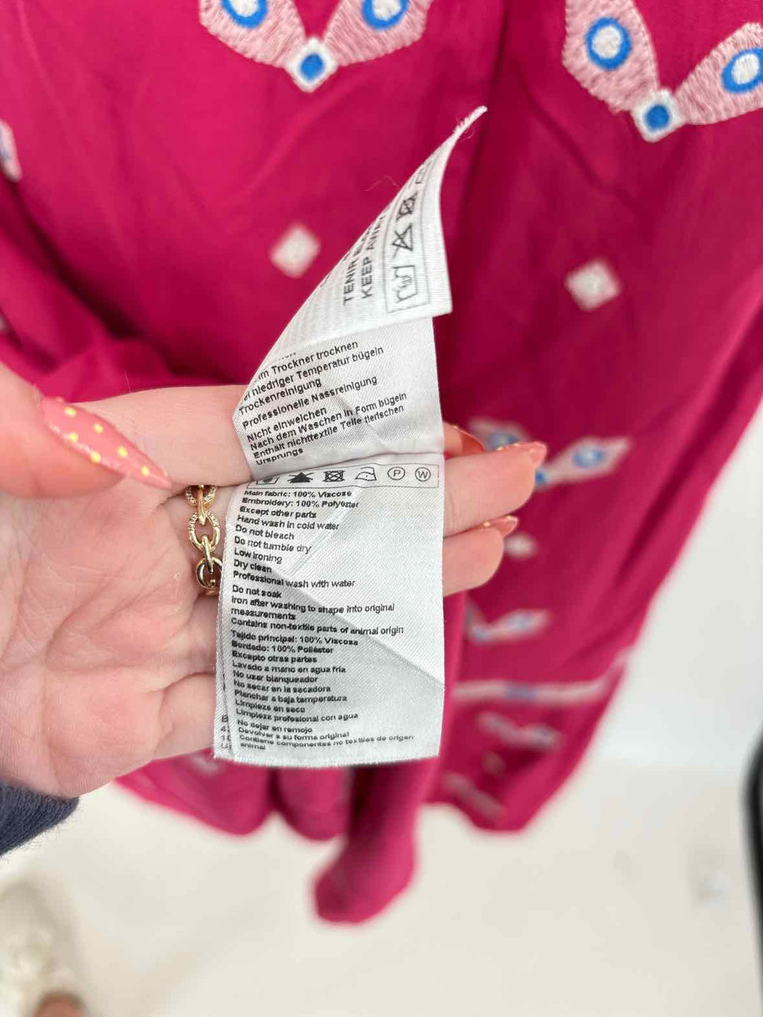 Size M PINK PRINT Dress