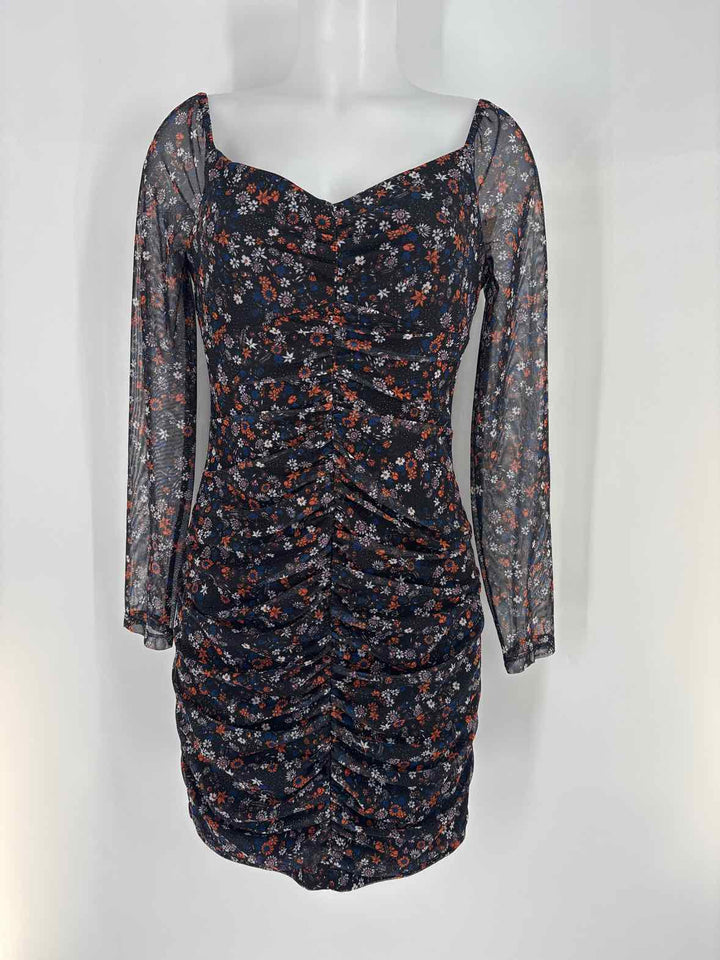 Size 10 BCBG Black Print Dress