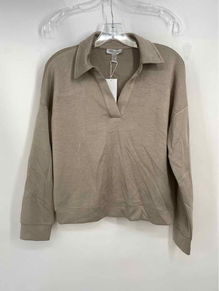 Size S CABLE & GAUGE Tan Sweater