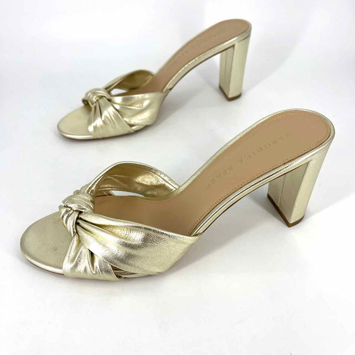Shoe Size 9.5 VERONICA BEARD Gold Leather Sandals