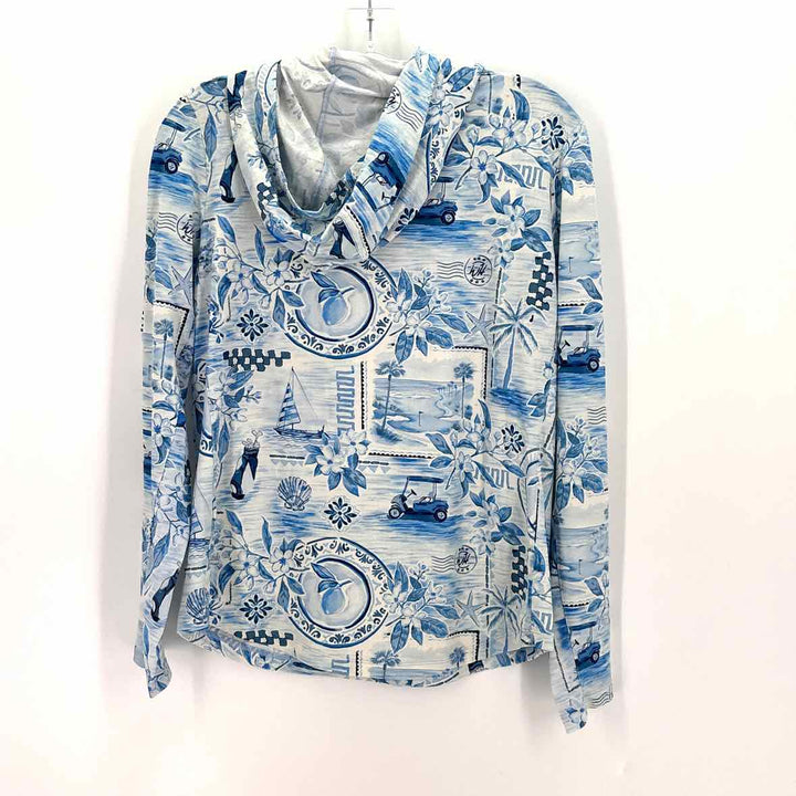 Size M Blue Print Shirt