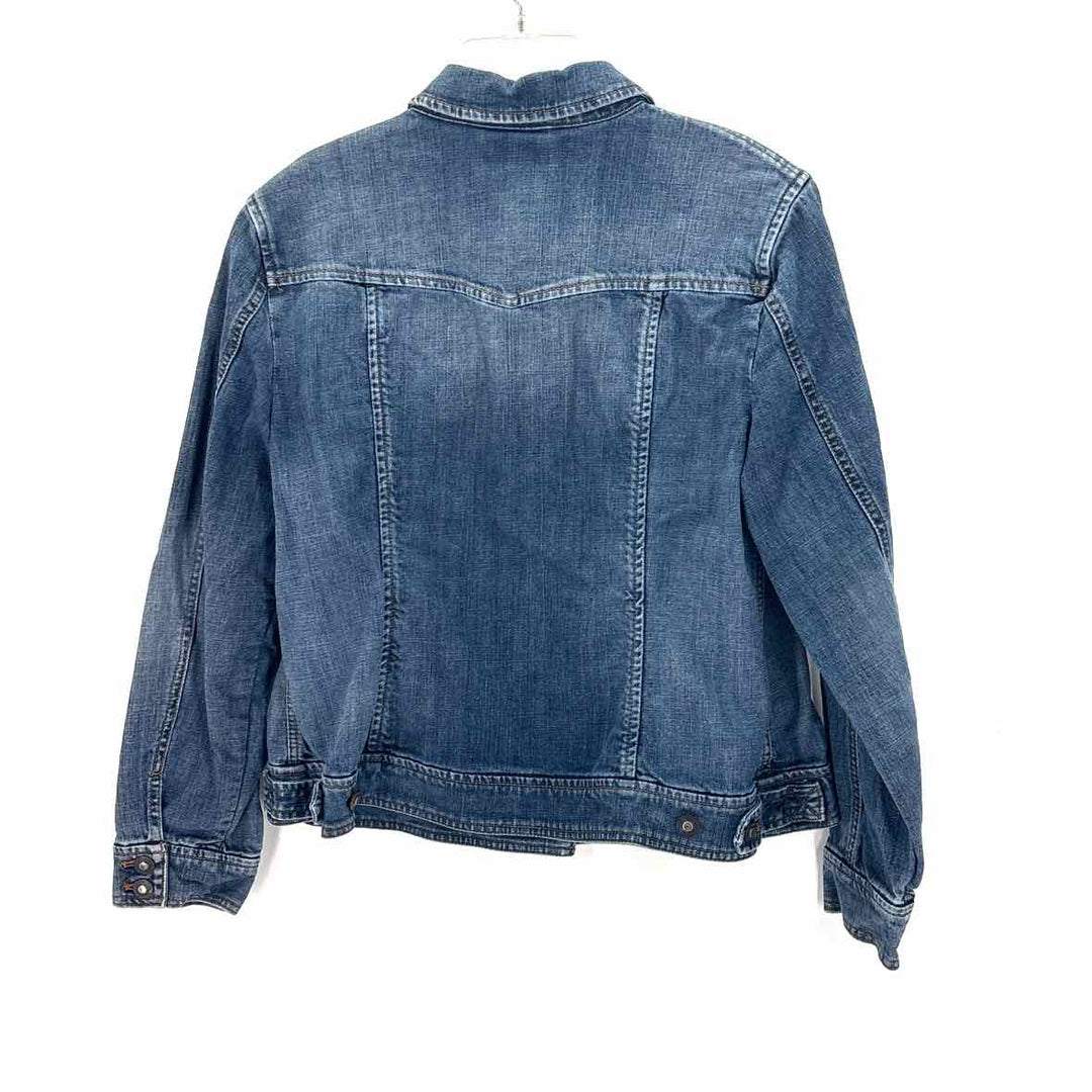 Size M J JILL Navy Denim Jacket