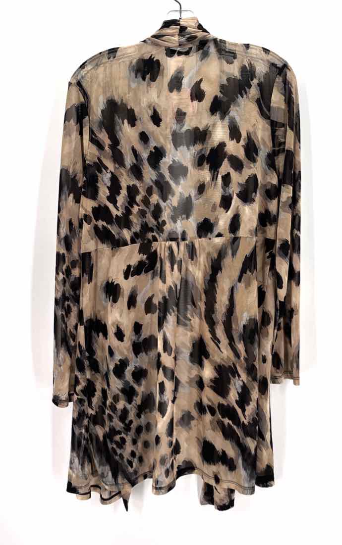 Size L SUSAN GRAVER Multi-Color Mesh Cardigan