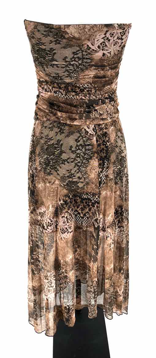 Size S RACHEL ZOE Brown Print Dress