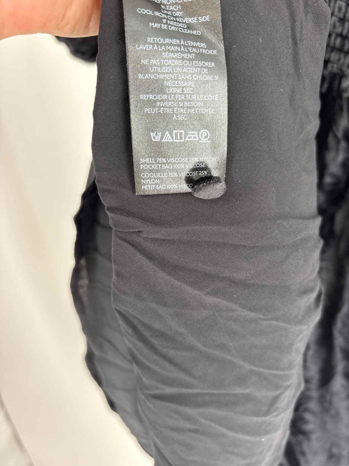 Size L Anthropologie Black Velour Dress