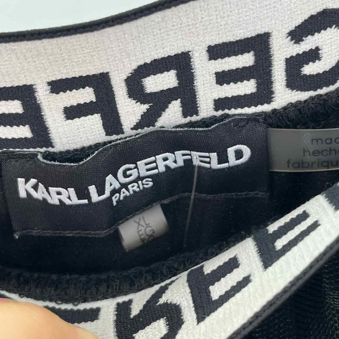 Size XL KARL LAGERFELD Black Skirt