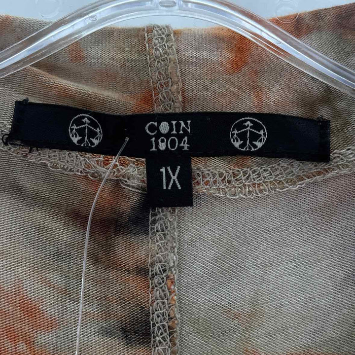 Size 1X Multi-Color Knit Cardigan